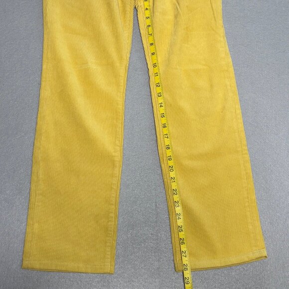 Sid Mashburn Straight Yellow Mens Corduroy 5 Pocket Pants 33 / 32 Button Fly - Picture 6 of 14